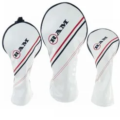 Ram FX Golf Club Headcovers For Driver, Woods, White (1-3-5)
