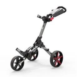POWAKADDY 2022 MICRA PUSH CART-GUN METAL/RED TRIM