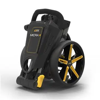 POWAKADDY 2022 MICRA PUSH CART-GUN METAL/YELLOW TRIM 5 POWAKADDY 2022 MICRA PUSH CART-GUN METAL/YELLOW TRIM - Image 3