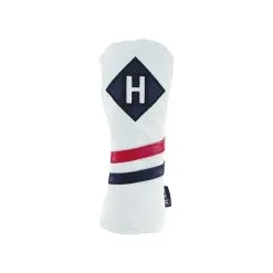 Ram Golf Premium Vintage Style PU Leather Headcovers, Retro White, Hybrid