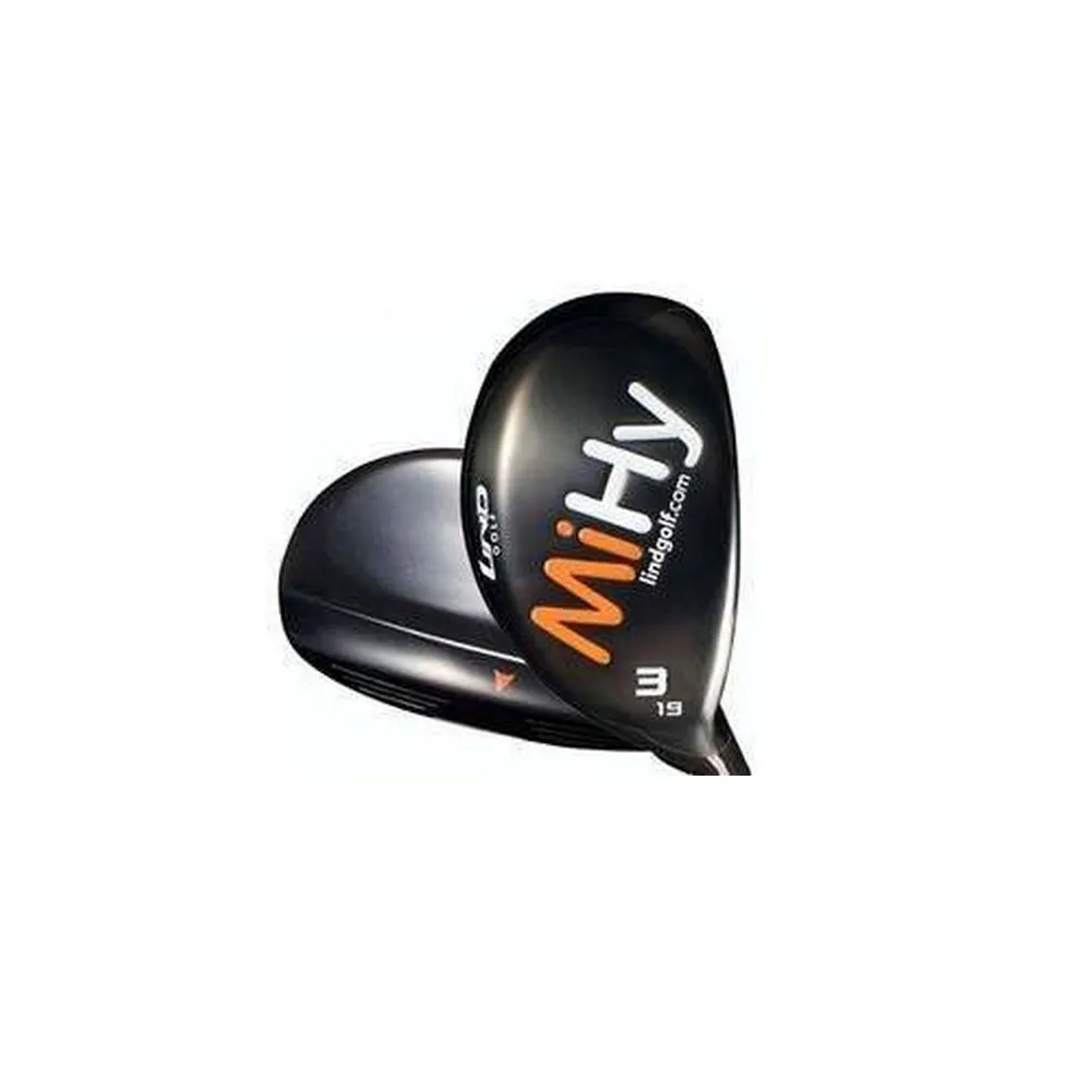 Lind Golf MiHY Black Right Hand Hybrid Rescue Wood, Graphite Shaft, Regular Flex 3 Lind Golf MiHY Black Right Hand Hybrid Rescue Wood, Graphite Shaft, Regular Flex