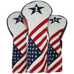 Ram Golf USA Stars And Stripes PU Leather Headcover Set - Driver, #3 Wood, #5 Wood