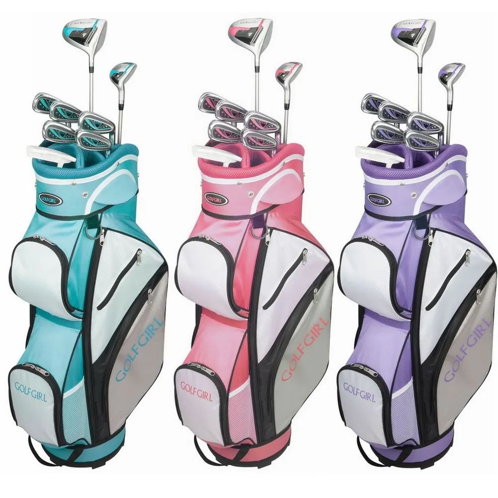 GolfGirl FWS3 Ladies Golf Clubs Set With Cart Bag, All Graphite, Left Hand 3 GolfGirl FWS3 Ladies Golf Clubs Set With Cart Bag, All Graphite, Left Hand