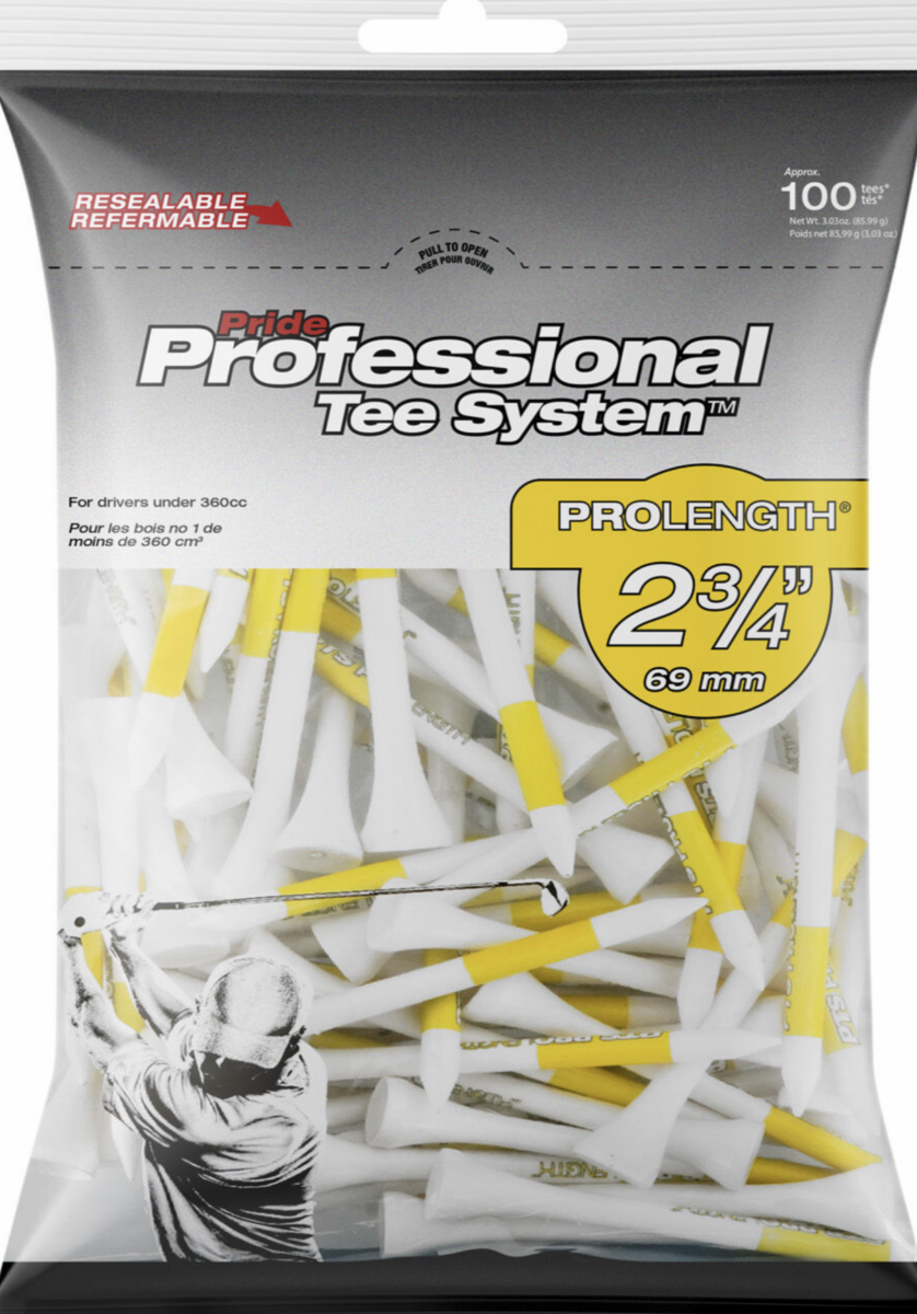 Pride Pts 2 3/4 Tee Pack Yellow - 100 3 Pride Pts 2 3/4 Tee Pack Yellow - 100