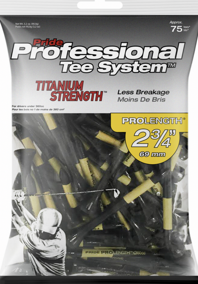 Pride Pts Titanium 2 3/4 Tees - 75 Pack 3 Pride Pts Titanium 2 3/4 Tees - 75 Pack