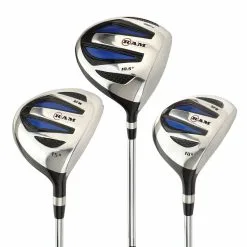 Ram Golf EZ3 Mens Steel Wood Set - Driver, 3 & 5 Wood - Headcovers Included